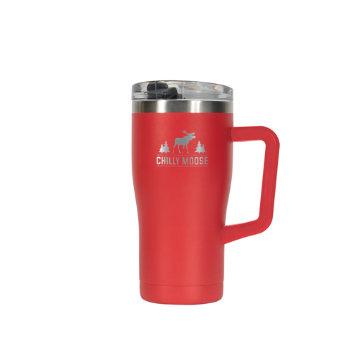 [10144604] CHILLY MOOSE LAURENTIAN TUMBLER W HANDLE 580ML CANOE RED
