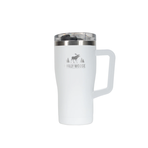 [10144606] CHILLY MOOSE LAURENTIAN TUMBLER W HANDLE 580ML FROST WHITE