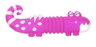 [10144840] BUD'Z LATEX DOG TOY LIZARD PINK 15CM