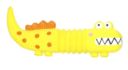[10144842] BUD'Z LATEX DOG TOY LIZARD YELLOW 15CM