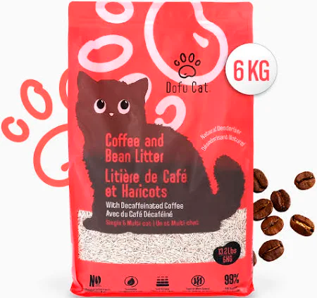 [10144926] DOFU CAT COFFEE AND BEAN LITTER 6KG