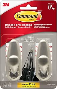 [10145120] COMMAND FC12-BN-C METAL HOOK BRUSH NICKEL