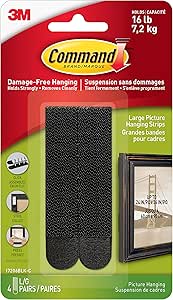 [10145136] COMMAND 17201BLK PICTURE HANGING STRIPS MEDIUM BLACK