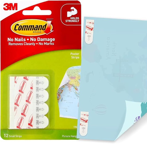 [10145148] COMMAND 17024C-VP POSTER STRIP SMALL WHITE