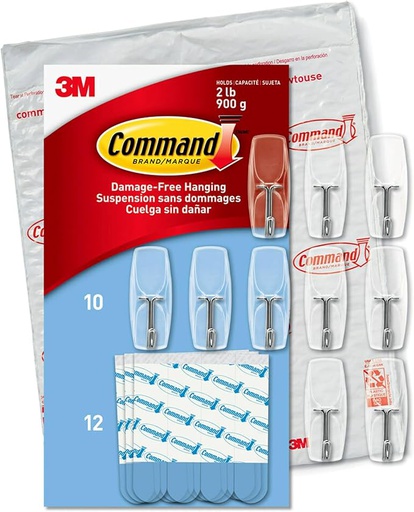 [10145236] COMMAND TOGGLE WIRE HOOK MEDIUM CLEAR