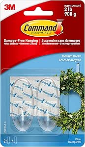 [10145248] COMMAND 17091CLR-C PLASTIC HOOK MEDIUM CLEAR