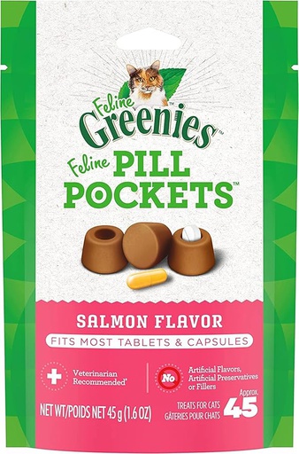 [10145310] GREENIES FELINE PILL POCKET SALMON 1.6OZ