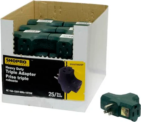 [10145356] SHOPRO TRIPLE TAP OUTLET ADAPTOR GREEN