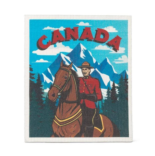 [10147676] ABBOTT CANADA MOUNTIE DISHCLOTH 6.75" X 7.5"