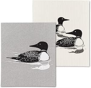 [10147680] ABBOTT LOONS DISHCLOTH 6.5" X 8" SET OF 2