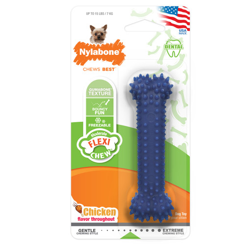 [10012538] NYLABONE DENTAL MODERATE CHEW CHICKEN PETITE