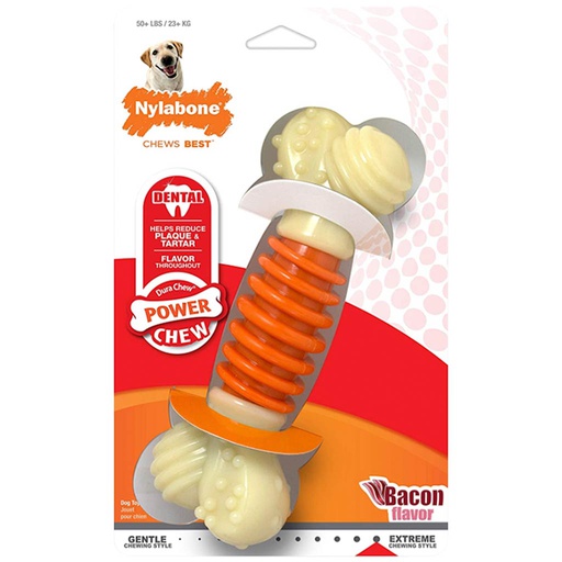[10012582] NYLABONE DENTAL PRO ACTION POWER CHEW BACON GIANT