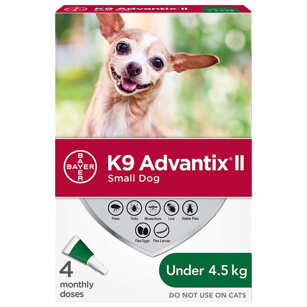 ADVANTIX II 4 DOSE DOGS UNDER 4.5KG