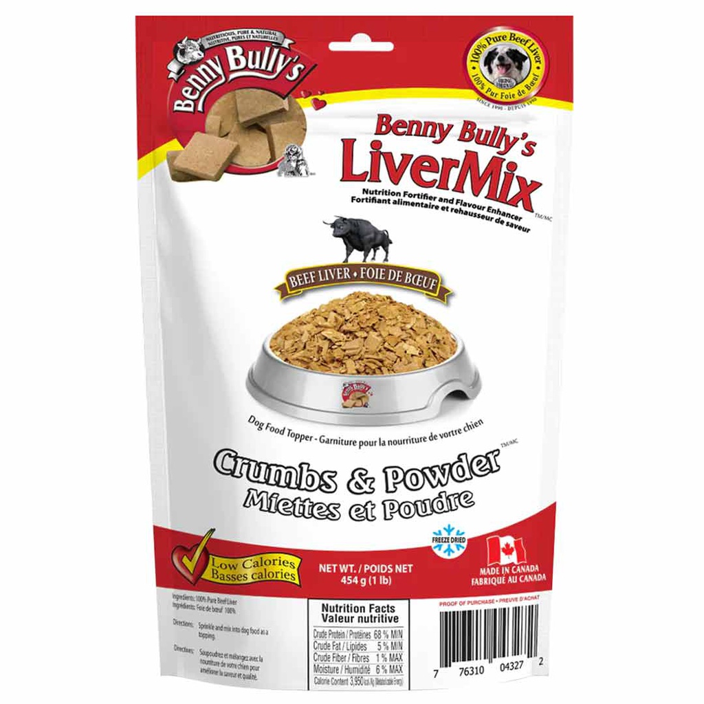 BENNY BULLY'S LIVER MIX FOOD TOPPER 70G