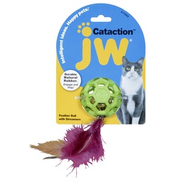 [152-710592] JW PET CATACTION FEATHER BALL WITH BELL