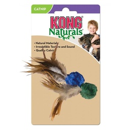[152-450322] KONG CAT NATURAL CRINKLE BALL W/ FEATHER