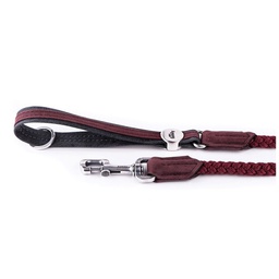 [144-212487] MY FAMILY LONDON ROPE LEASH FAUX LEATHER PR &amp; BLK S